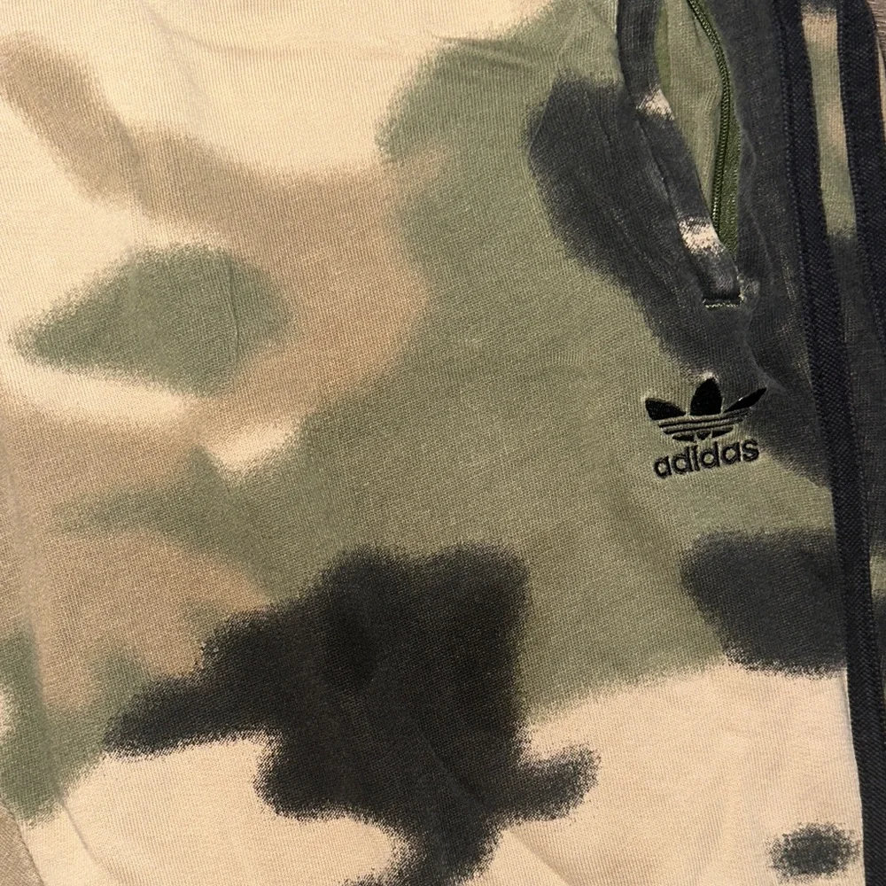 adidas Camo Joggers with Black Stripes